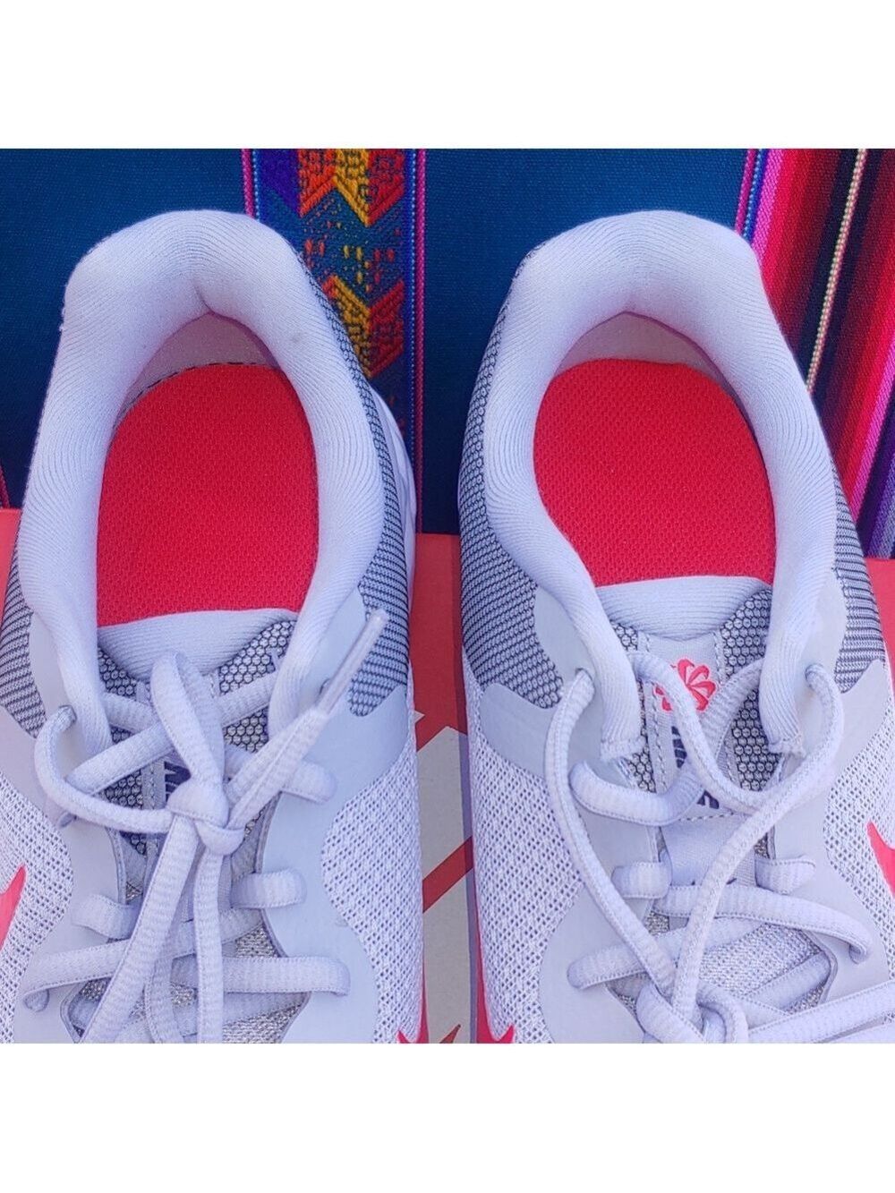 Nike Women's Revolution 6 Gray and Red Athletic Running Shoes size 10.5 NWT - Picture 9 of 17